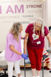 Participant Betty Roberts receiving physical therapy at the PACE Center.